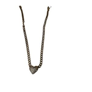 Panetta original Heart Necklace WITH REAL crystal vintage in good condition